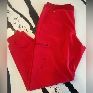 FIGS *POP RED* Zamora Joggers Sz L-no string